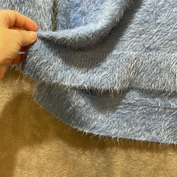 Eyelash Baby Blue Thick Show‎ me your Mumu Women Sz XXL Cozy Forever Sweater L/S - Picture 3 of 15